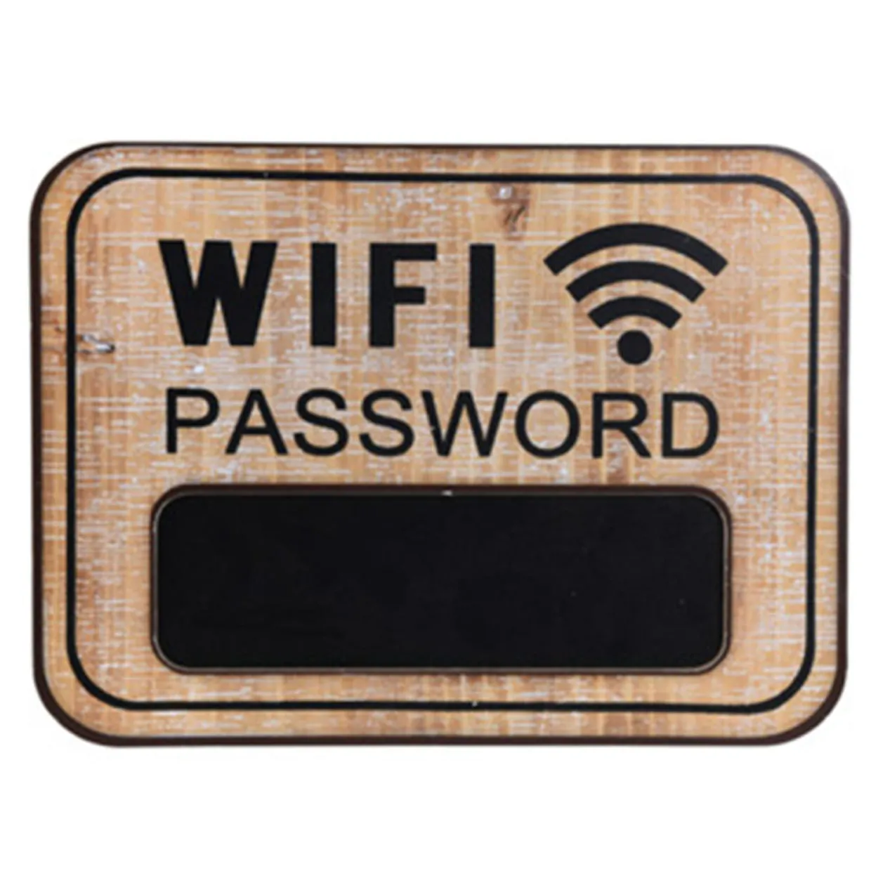 Tablica ścienna z napisem WIFI PASSWORD MIX