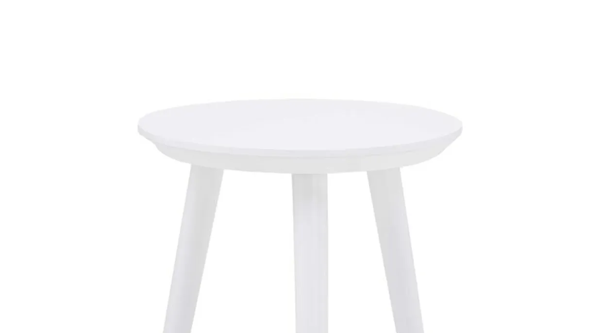 Taboret okrągły biały GREGOR