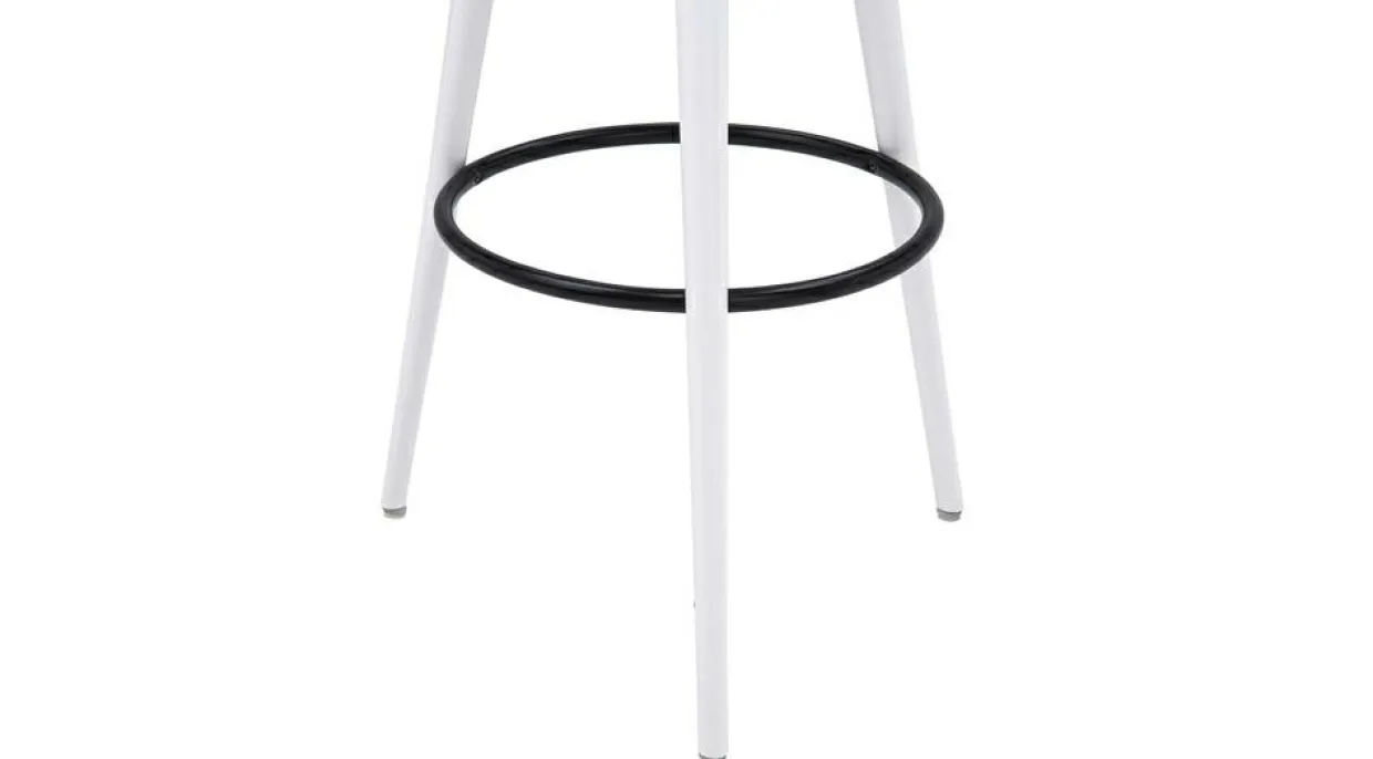 Taboret okrągły biały GREGOR