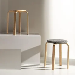Taboret tapicerowany CETON szary
