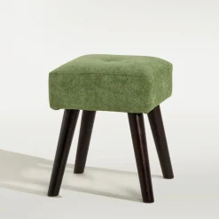 Taboret tapicerowany zielony TRINKETY