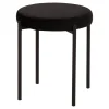 Taboret welurowy czarny ARGINO
