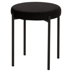 Taboret welurowy czarny ARGINO