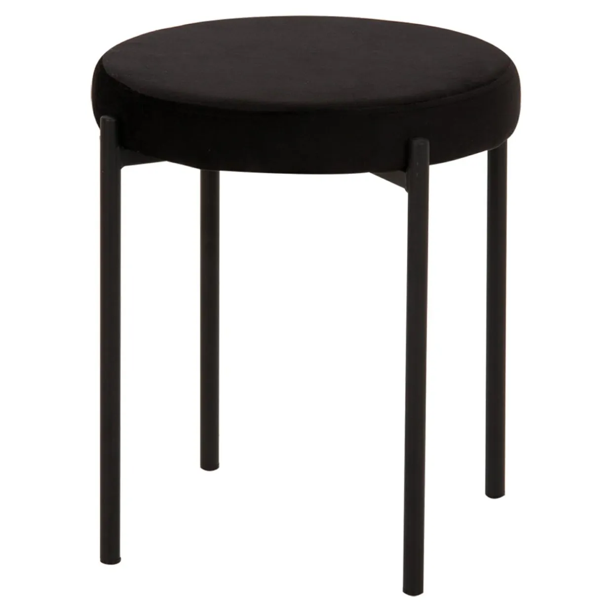Taboret welurowy czarny ARGINO