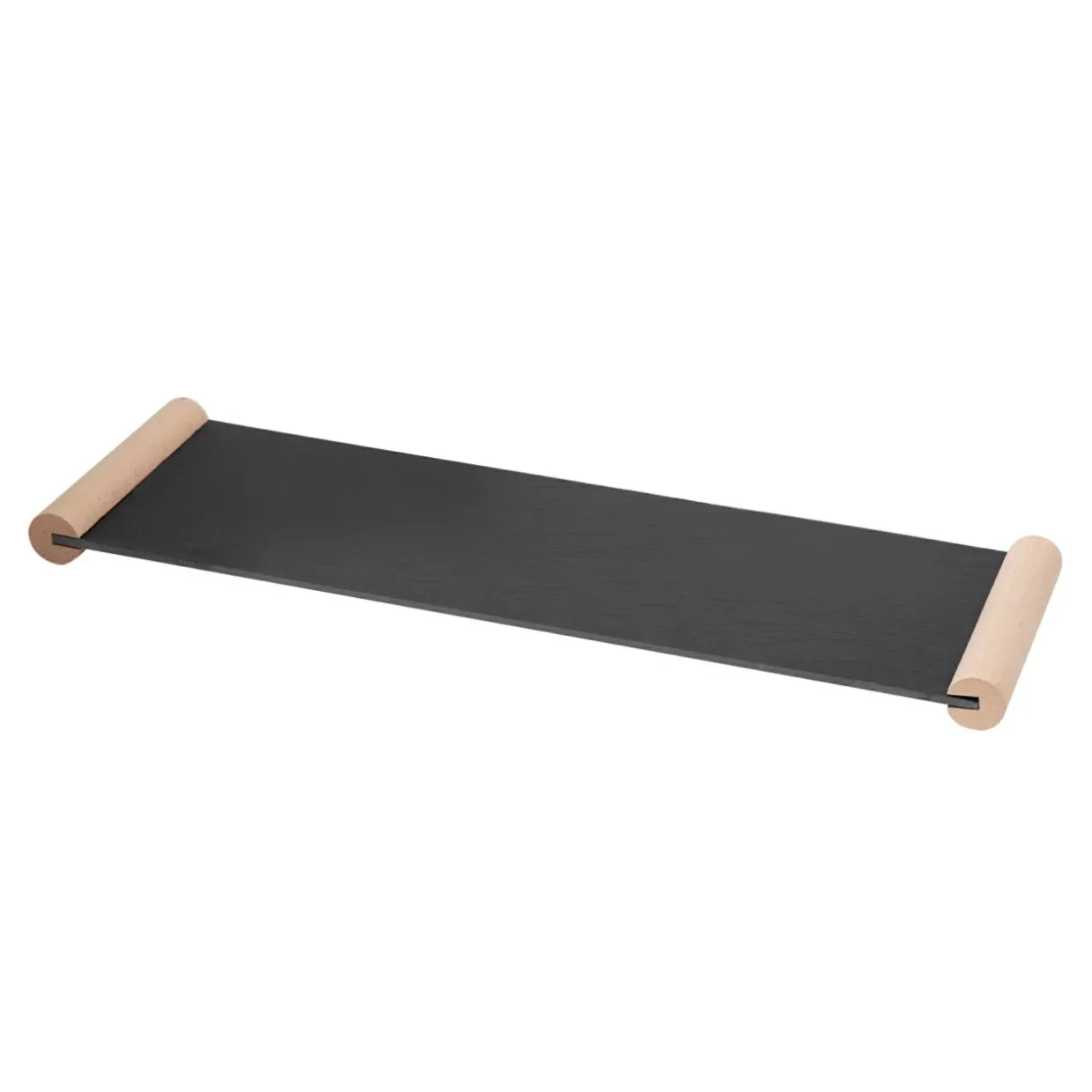 Taca patera łupkowa z bambusowymi rączkami 50x15 cm