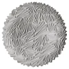 Talerz dekoracyjny metaliczny srebrny 33 cm