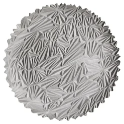 Talerz dekoracyjny metaliczny srebrny 33 cm