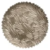Talerz dekoracyjny metaliczny jasnobrązowy 33 cm