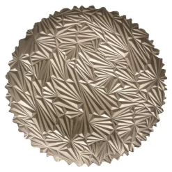 Talerz dekoracyjny metaliczny jasnobrązowy 33 cm