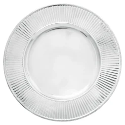Talerz dekoracyjny podtalerz srebrny 33 cm