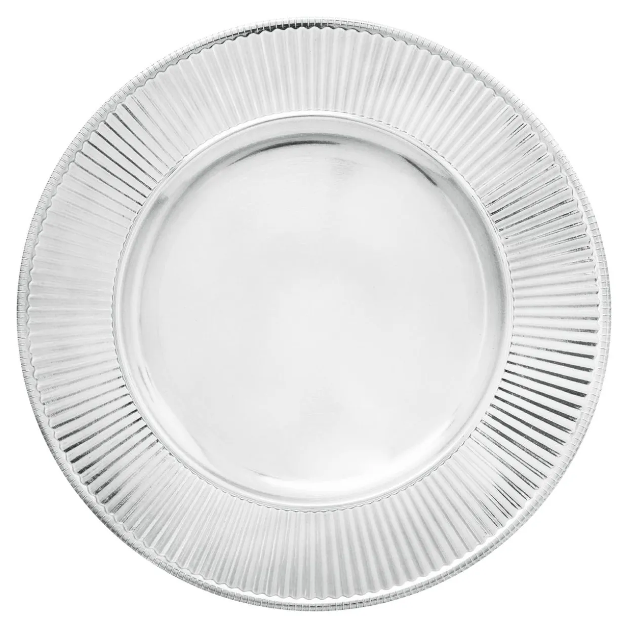 Talerz dekoracyjny podtalerz srebrny 33 cm