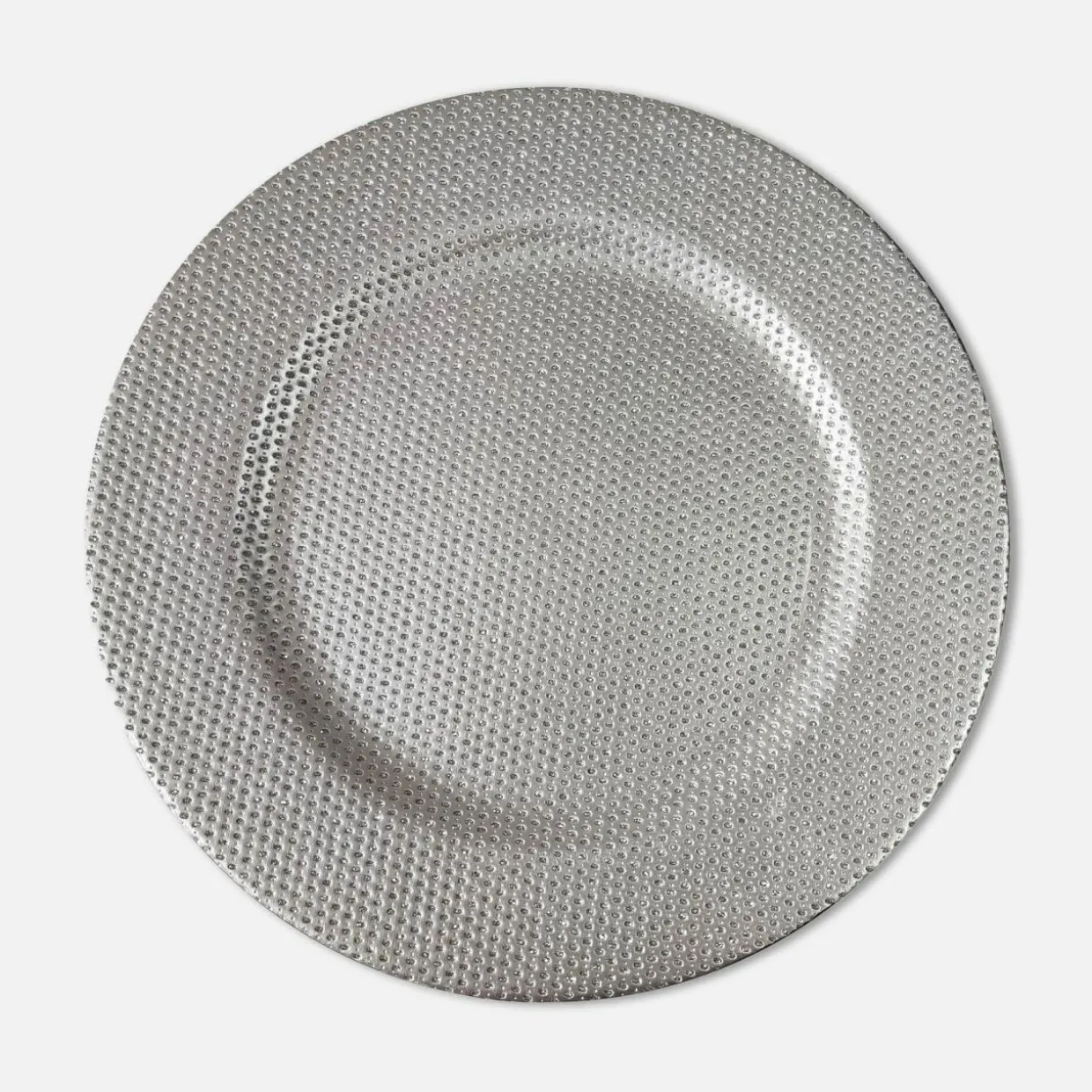 Talerz dekoracyjny srebrny 33 cm