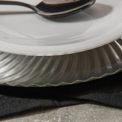 Talerz dekoracyjny srebrny 33 cm