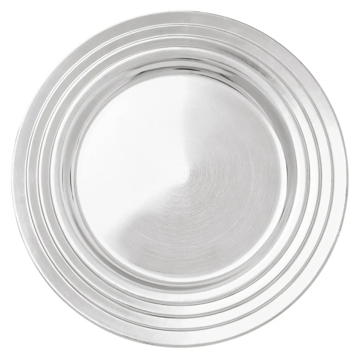 Talerz dekoracyjny srebrny podtalerz 33 cm