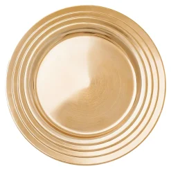 Talerz dekoracyjny złoty podtalerz 33 cm