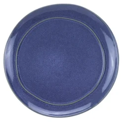 Talerz deserowy ceramiczny niebieski MOLLIS 20 cm