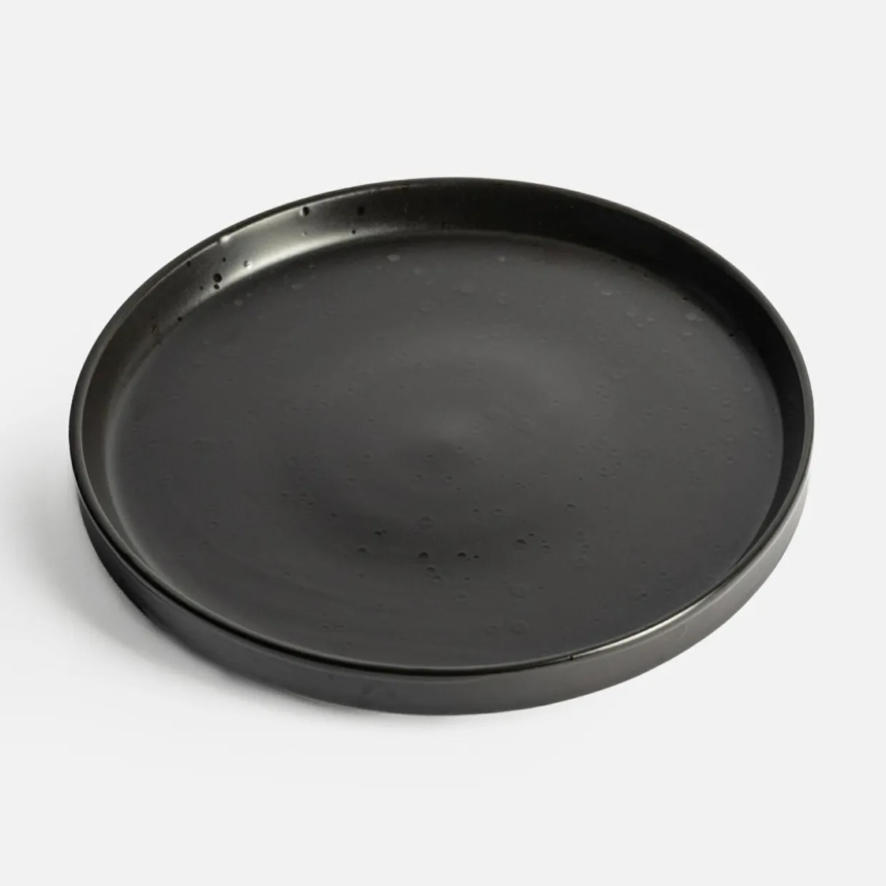 Talerz deserowy czarny CARBONO 20 cm