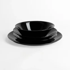 Talerz deserowy czarny NOIR 21,6 cm