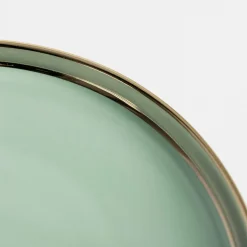 Talerz deserowy jasna zieleń AURORA GOLD 20 cm