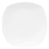Talerz deserowy porcelanowy QUADRO biały 20,9 x 19 cm