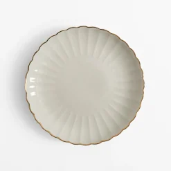 Talerz deserowy porcelanowy ZŁOTY RANT 20,3 cm