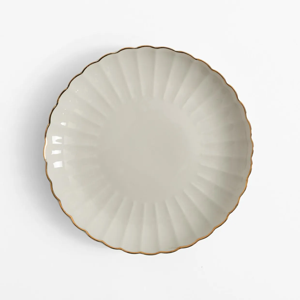 Talerz deserowy porcelanowy ZŁOTY RANT 20,3 cm