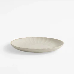 Talerz deserowy porcelanowy ZŁOTY RANT 20,3 cm