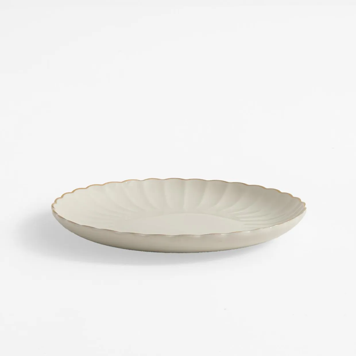 Talerz deserowy porcelanowy ZŁOTY RANT 20,3 cm