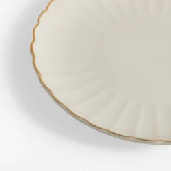 Talerz deserowy porcelanowy ZŁOTY RANT 20,3 cm
