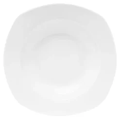 Talerz głęboki porcelanowy QUADRO biały 22,9 x 21,4 cm
