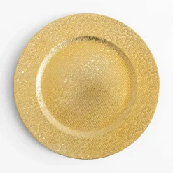 Talerz ozdobny podtalerz złoty 33 cm