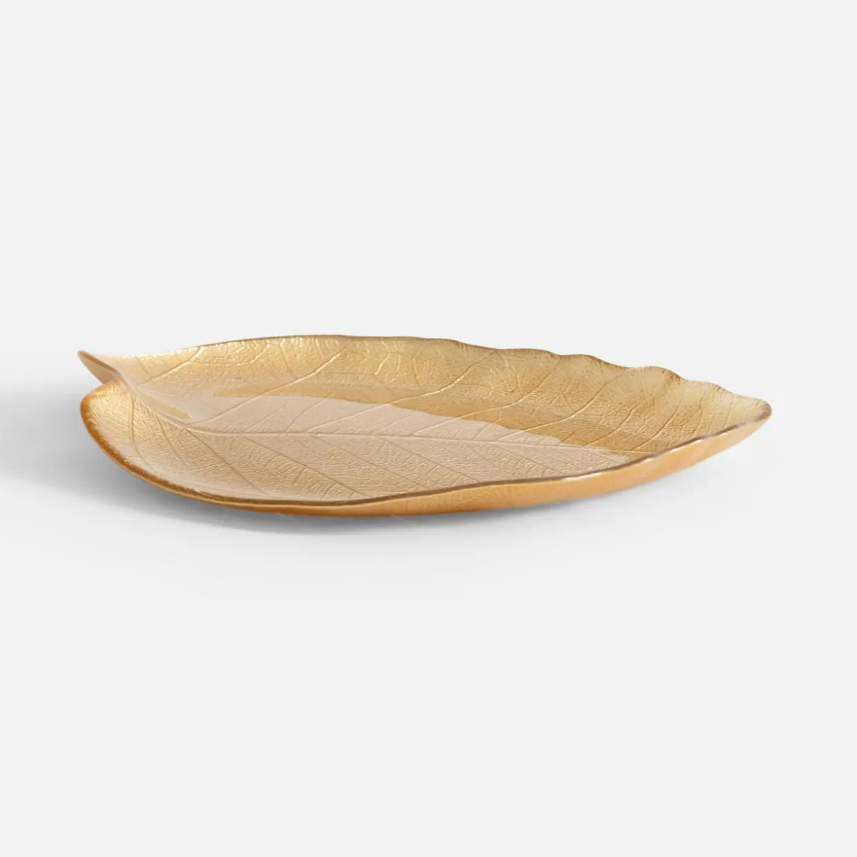 Talerz złoty LIŚĆ 28 cm