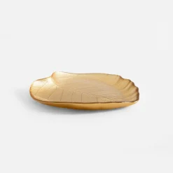 Talerz złoty LIŚĆ 19 cm