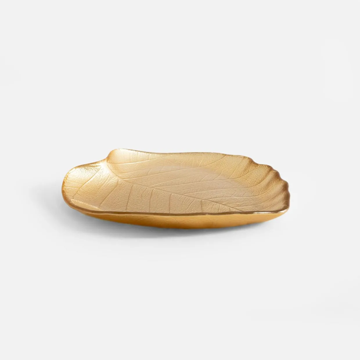 Talerz złoty LIŚĆ 19 cm