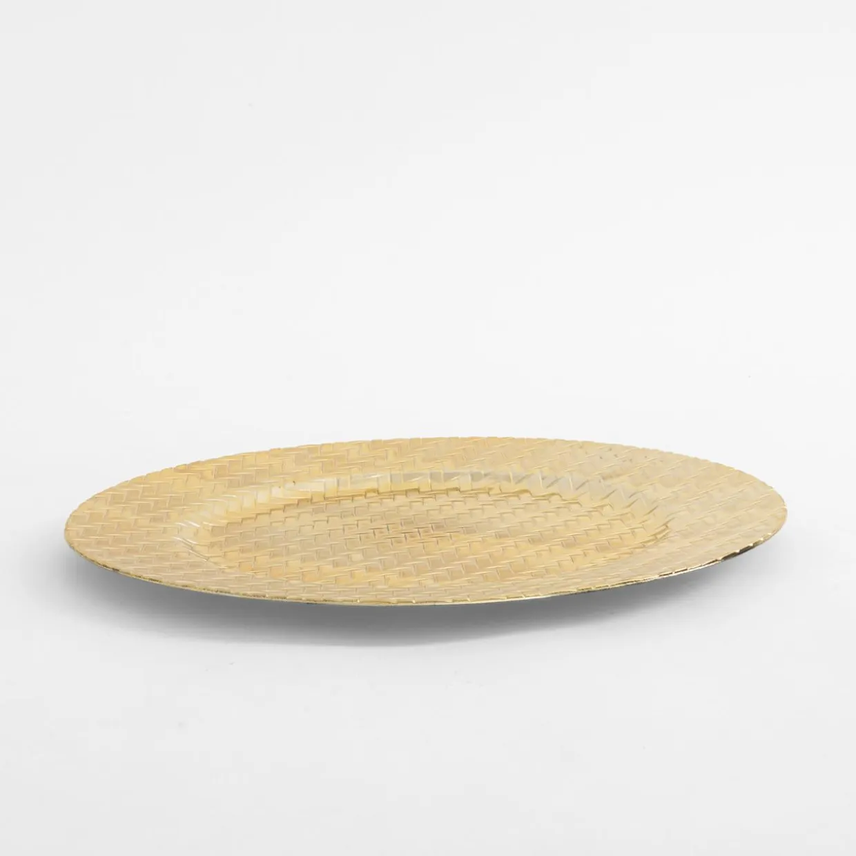 Talerz złoty podtalerz plecionka 33 cm