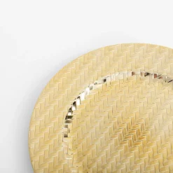 Talerz złoty podtalerz plecionka 33 cm