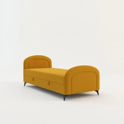 Tapczan młodzieżowy musztardowy PING 90x200 cm