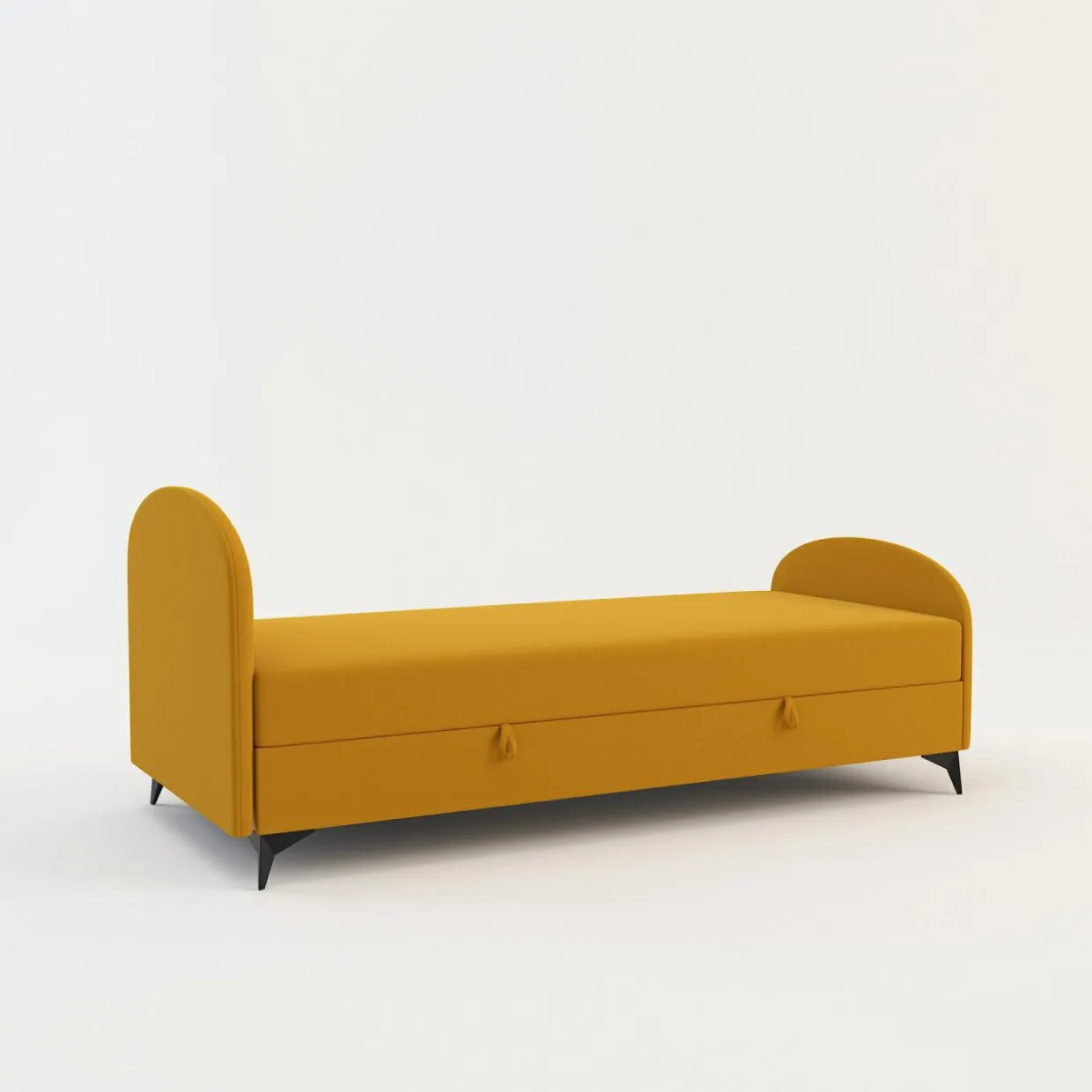 Tapczan młodzieżowy musztardowy PING 90x200 cm
