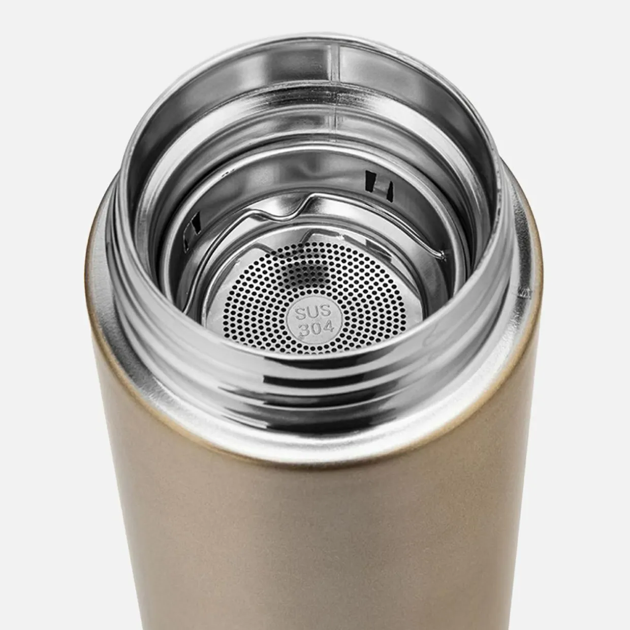 Termos z wyświetlaczem LED złoty 500 ml