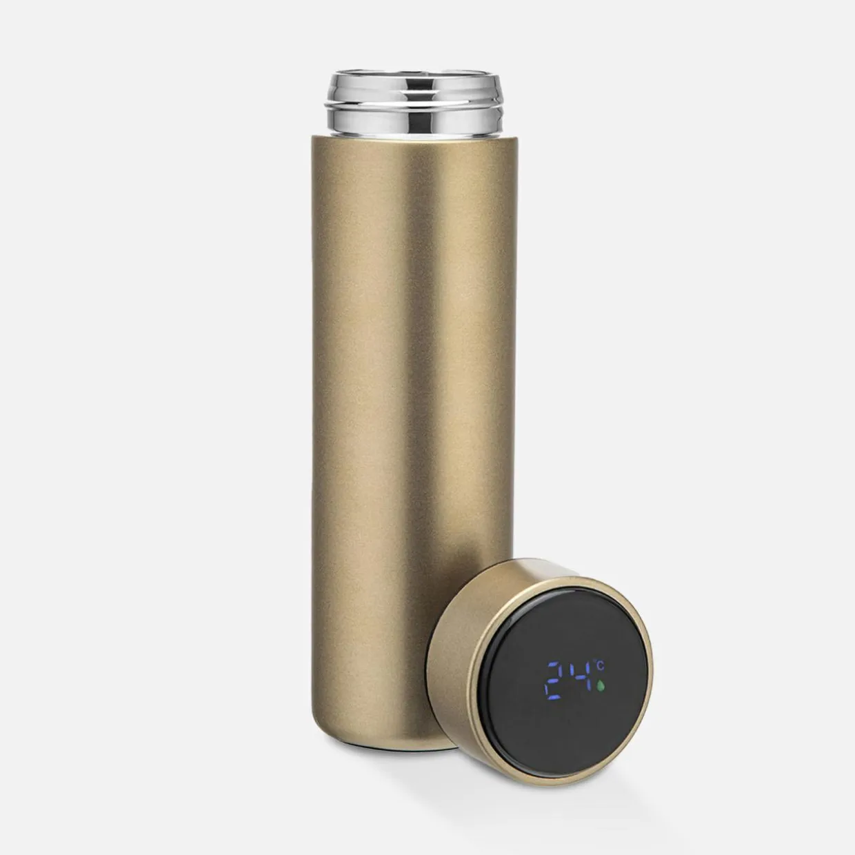 Termos z wyświetlaczem LED złoty 500 ml