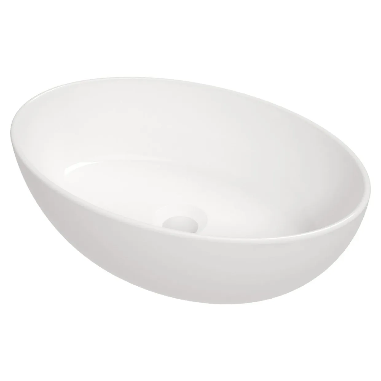 Umywalka ceramiczna nablatowa biała ALPINIA 45,5 cm