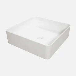 Umywalka ceramiczna nablatowa biała SQUERE 40,5 cm