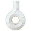 Wazon abstrakcyjny biało-złoty 27 cm