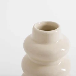 Wazon bałwanek beżowy 12 cm