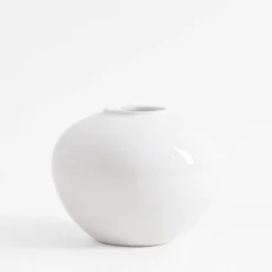 Wazon biały okrągły 16 cm