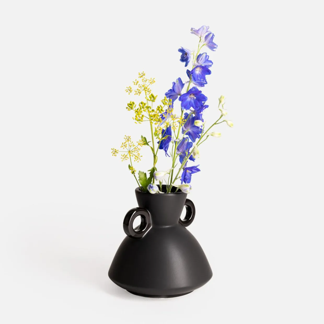 Wazon ceramiczny czarny 15 cm