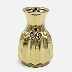 Wazon ceramiczny złoty 12 cm