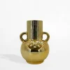Wazon ceramiczny złoty 15 cm