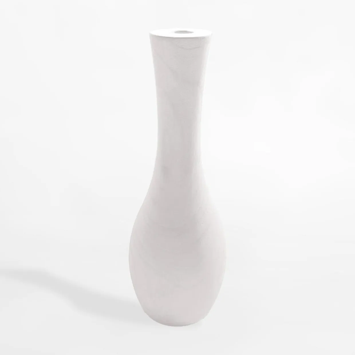 Wazon drewniany biały 44 cm