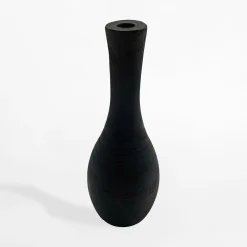 Wazon drewniany czarny 38 cm